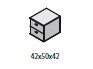 Sd-30 тумба подвесная 42*50*42